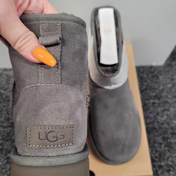 SALE! UGG Classic Mini Stud II Charcoal Boots - Picture 2 of 13